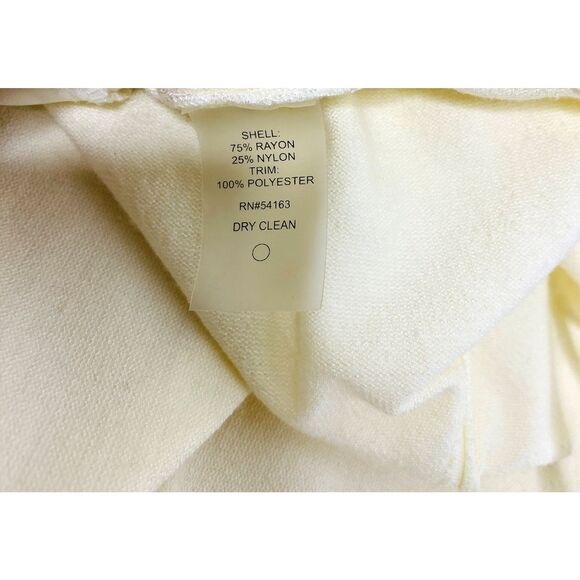 Tommy Hilfiger Ivory Lace Trim Cardigan Sweater Long Sleeve Open Front XL (Flaw) - Picture 5 of 6